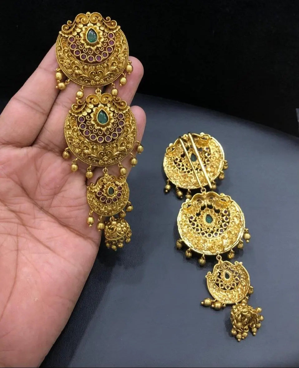 Kempu Stone Hair Rakodi